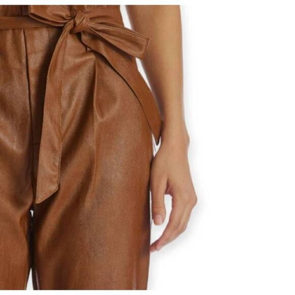 LUCY PARIS COGNAC ALAINA FAUX LEATHER PANTS SZ.XS EUC.  GORGEOUS PANTS IN EXCELL - Picture 3 of 10